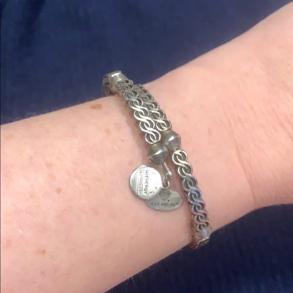 ALEX AND ANI Vintage Sixty Six bracelet in silver
